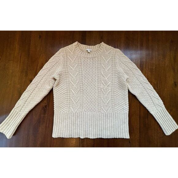 GAP Sweaters - GAP Designed & Crafted Wool Blend Cable Knit Pullover Crew Neck Sweater Sz Large